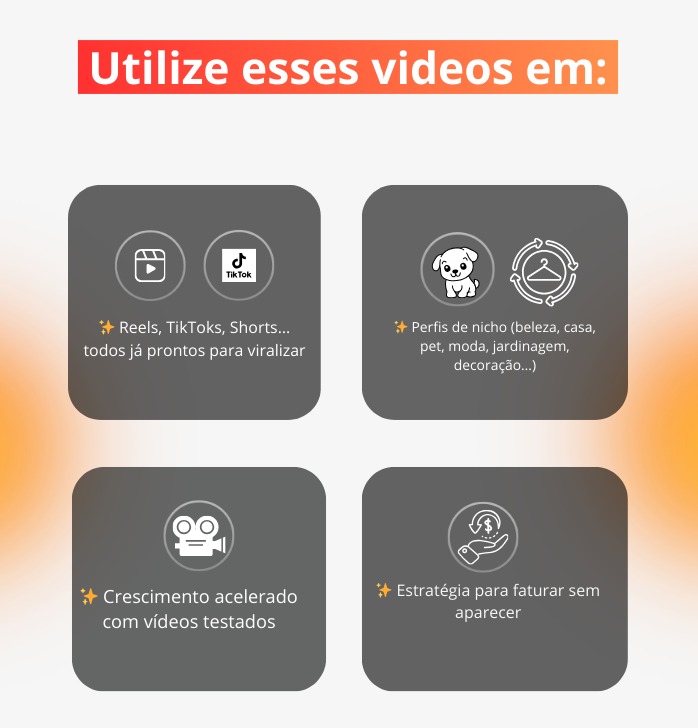 Onde utilizar os vídeos do pack