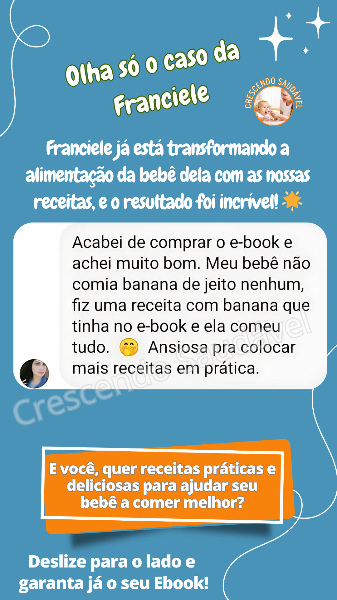 Depoimento de mãe sobre o método de introdução alimentar